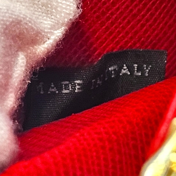 PRADA Quilted Fiery Red Nylon & Saffiano Leather Long Wallet Round Zipper - Picture 7 of 16